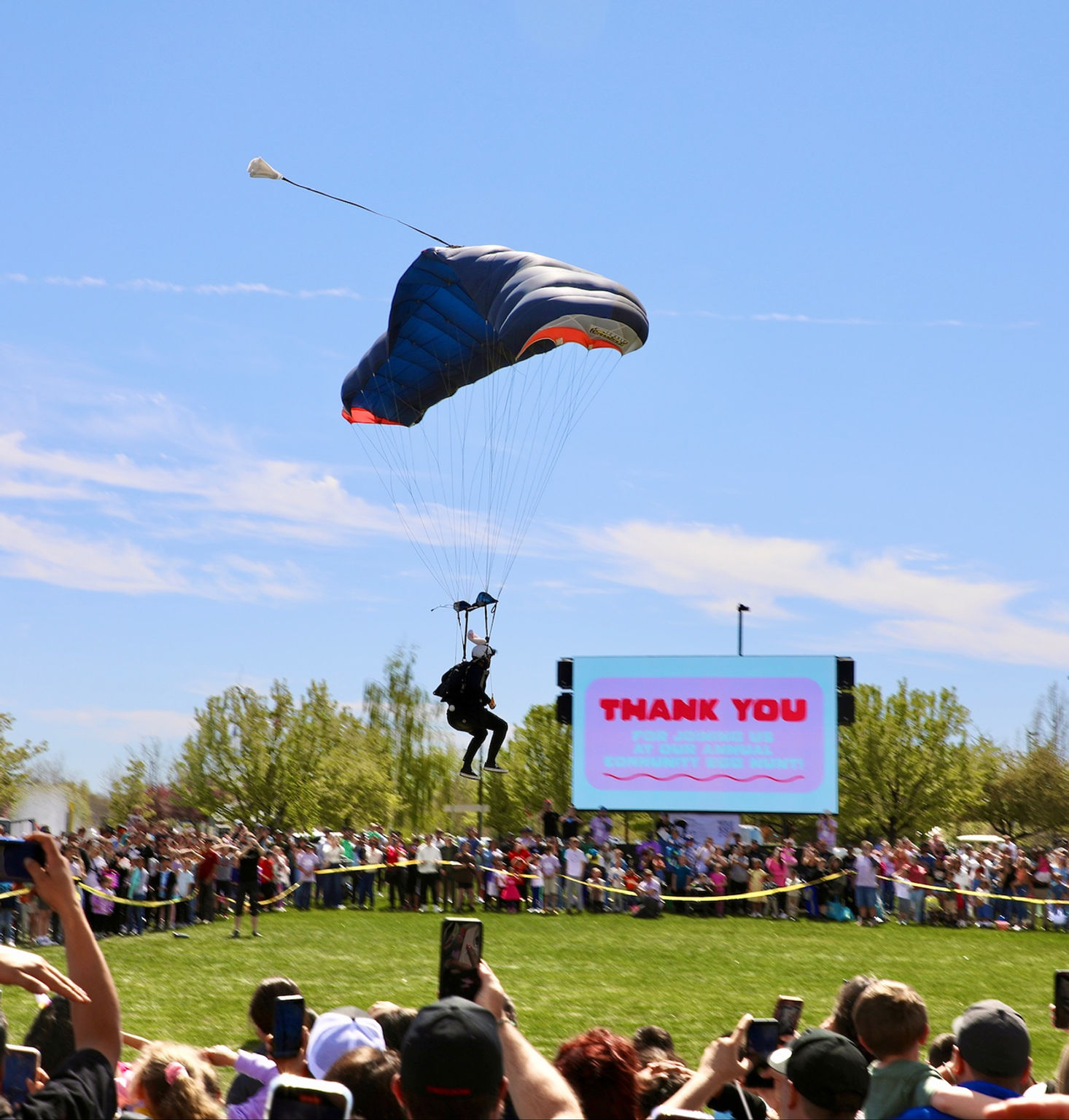 LED screen display at outdoor event