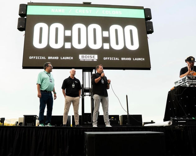 Boise Pro Soccer launch party with LED display